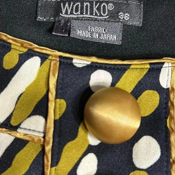 Japan dress,women size 36. Black, lined, long sleeve ,boat neck ,gold details EC - Picture 13 of 17